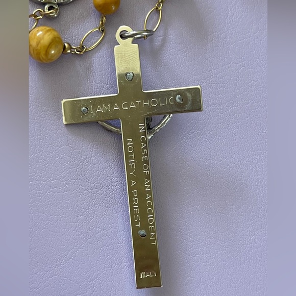 Vintage Rosary Natural Stones - Gold Filled wires and chain. - Picture 4 of 8